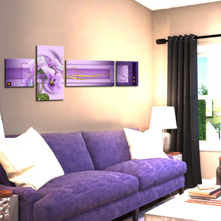 Модульная картина Анютины глазки