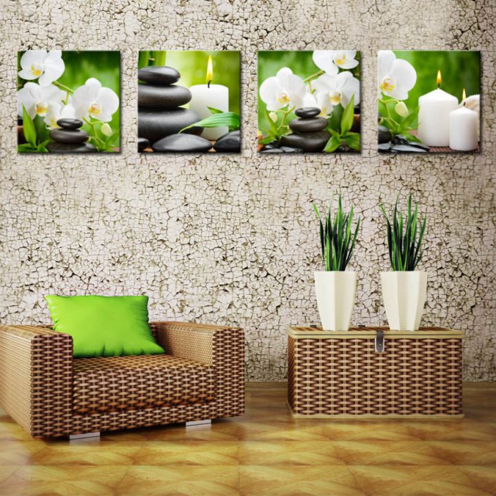 Модульные картины с цветами Белые орхидеи. Настроение