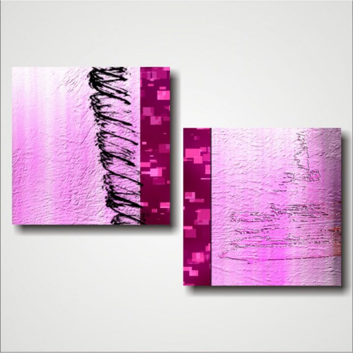 Модульна картина Абстракція "light Pink"
