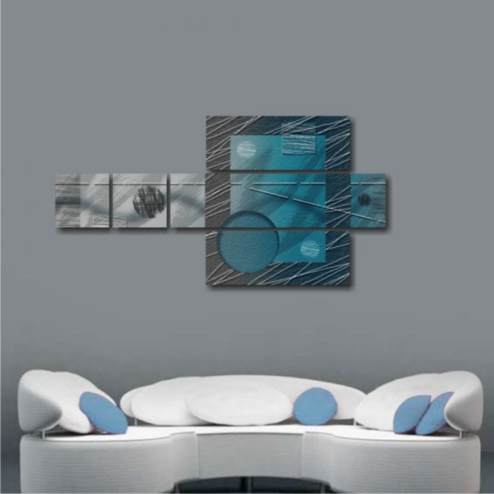 Модульная картина Абстракция "На дне морском"