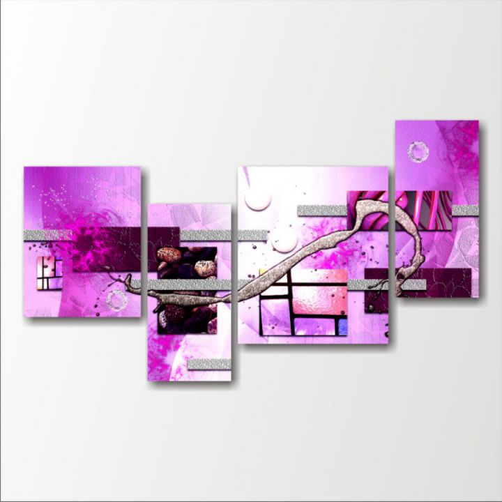 Модульна картина Абстракція "Фіолет"