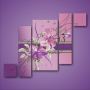 Модульная картина Фиолетовые лилии