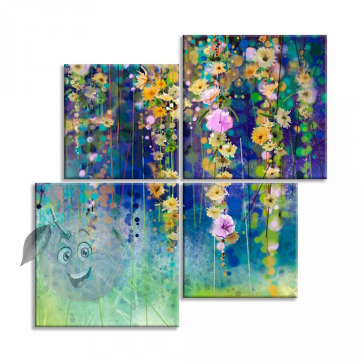 Модульная Картина Цветочный водопад