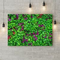 Картина на холсте Фон из зеленых цветов 5, 50х35 см