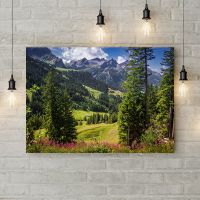 Картина на холсте Горный пейзаж, 50х35 см