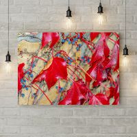 Картина на холсте Красные осенние листья 4, 50х35 см