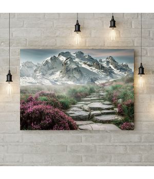 Картина на холсте Каменная дорога в горы, 50х35 см