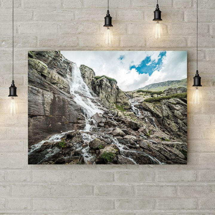 Картина на холсте Каменный водопад, 50х35 см
