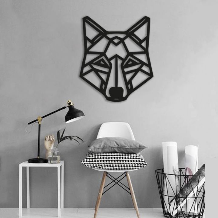 Объемная 3D картина из дерева Объемная 3D картина из дерева Wolf Face, 50x58 см