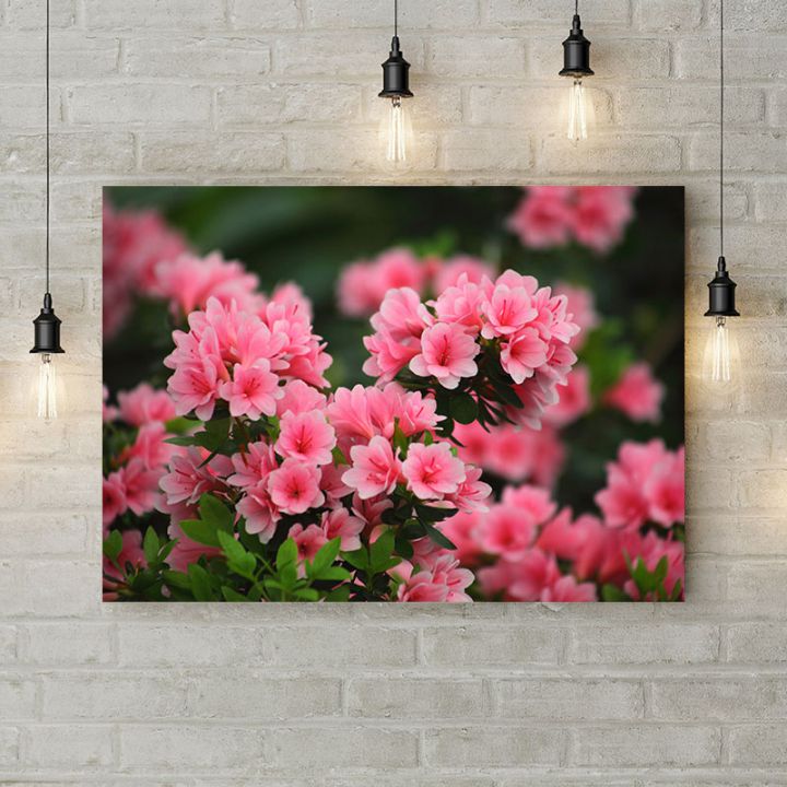 Картина на холсте Розовые веточки цветов, 50х35 см