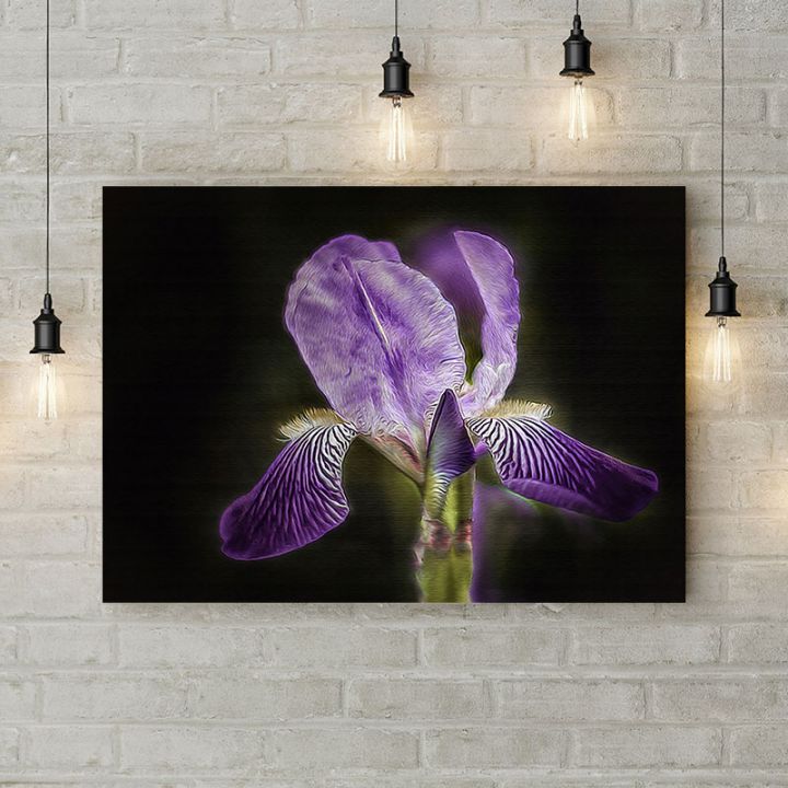 Картина на холсте Фиолетовый ирис, 50х35 см
