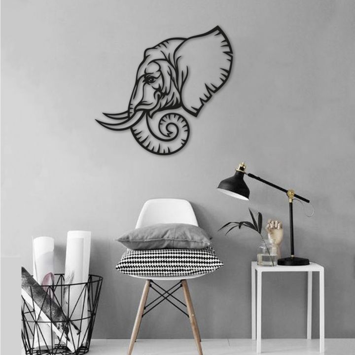 Объемная 3D картина из дерева Объемная 3D картина из дерева Профиль слона, 60x56 см