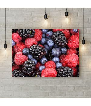 Картина на холсте Лесные ягоды, 50х35 см