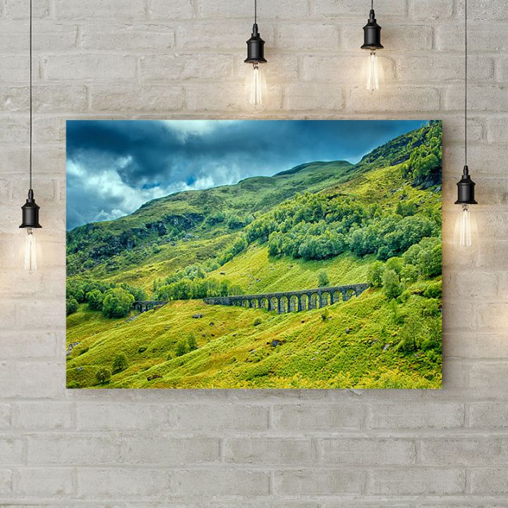 Картина на холсте Дорога через гору, 50х35 см