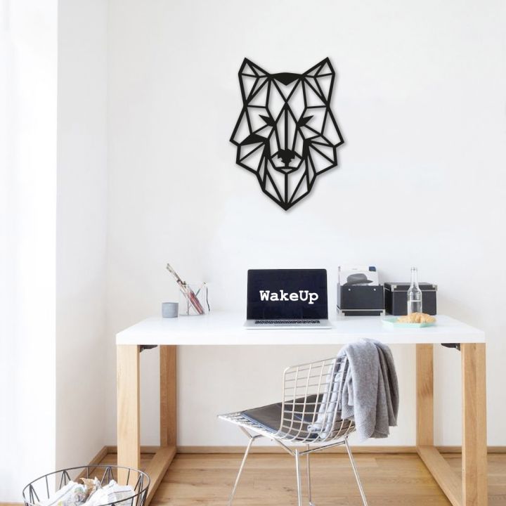 Объемная 3D картина из дерева Объемная 3D картина из дерева Гордый волк, 50x67 см