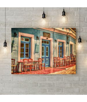 Картина на холсте Старая кофейня, 50х35 см