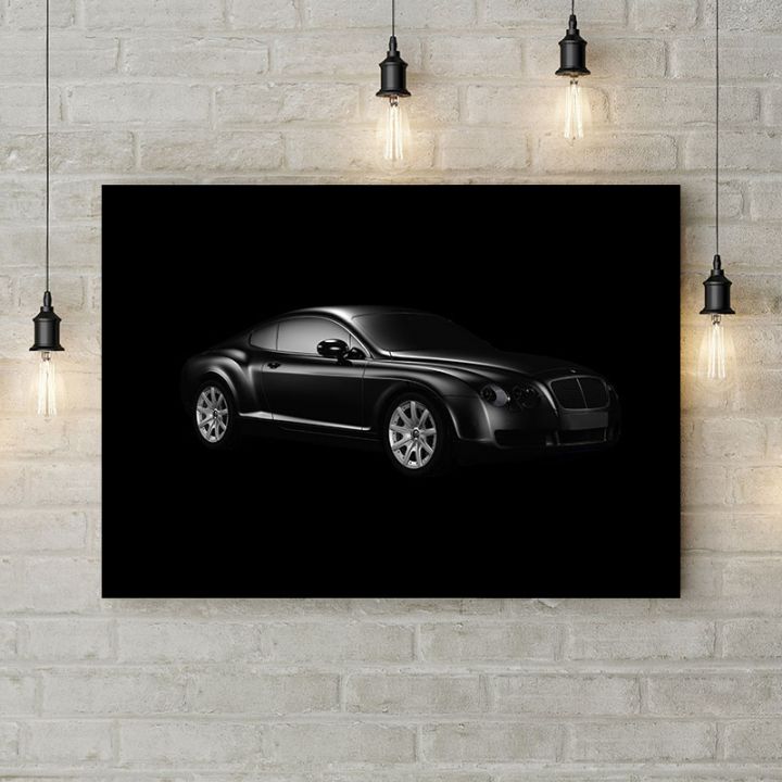 Картина на холсте Black car front, 50х35 см