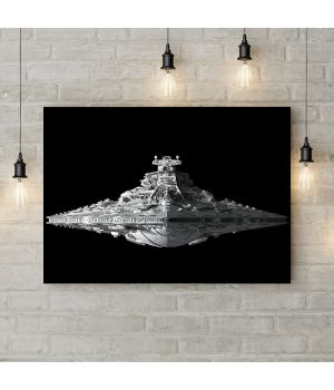 Картина на холсте Космический корабль, 50х35 см