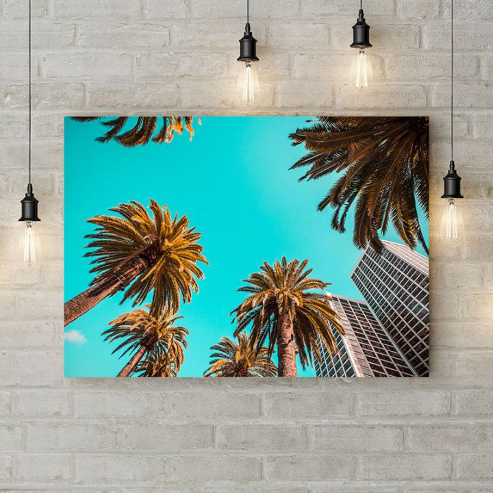 Картина на холсте Городские пальмы, 50х35 см