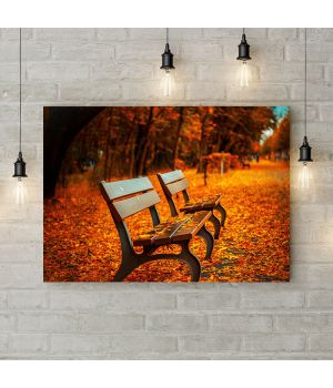 Картина на холсте Осень в парке, 50х35 см