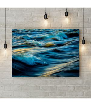 Картина на холсте Синие волны, 50х35 см
