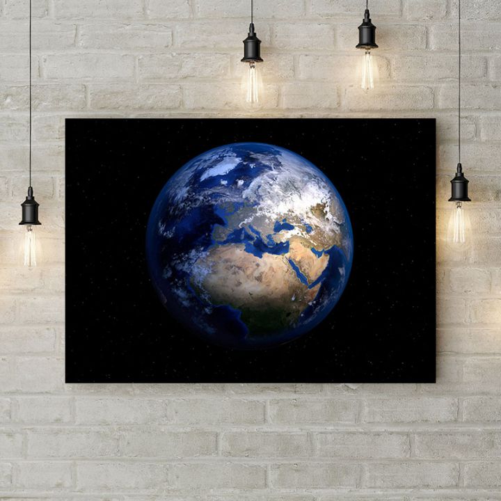 Картина на холсте Земля из космоса, 50х35 см