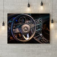 Картина на холсте Руль Mercedes, 50х35 см
