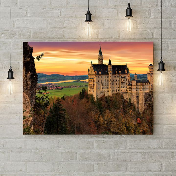 Картина на холсте Замок Нойшванштайн, 50х35 см