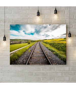 Картина на холсте Кольцевая железная дорога, 50х35 см