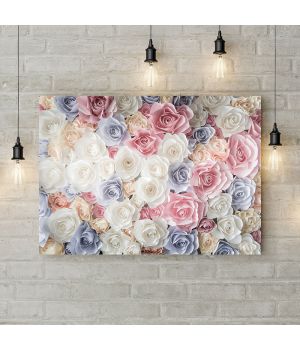 Картина на холсте Фон из роз, 50х35 см
