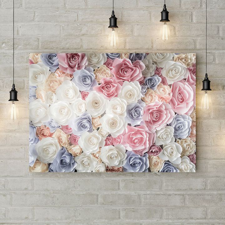 Картина на холсте Фон из роз, 50х35 см