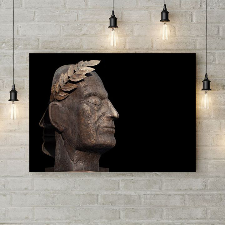 Картина на холсте Скульптура Юлий Цезарь, 50х35 см