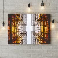 Картина на холсте Городские небоскребы, 50х35 см