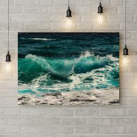 Картина на холсте Бирюзовые волны, 50х35 см