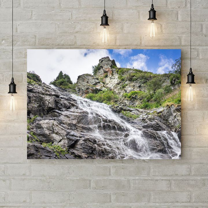 Картина на холсте Горный водапад, 50х35 см