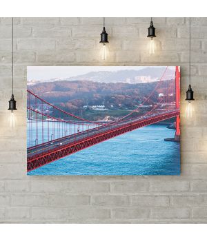 Картина на холсте Красный мост, 50х35 см