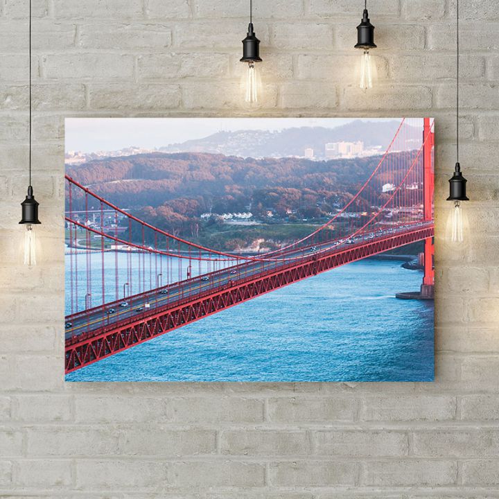 Картина на холсте Красный мост, 50х35 см