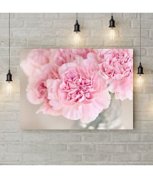 Картина на холсте Розовые гвоздики, 50х35 см