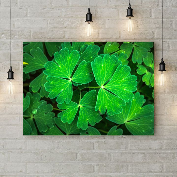 Картина на холсте Фон из зеленых цветов 3, 50х35 см