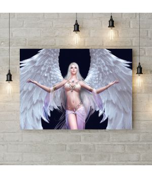Картина на холсте Девушка ангел, 50х35 см