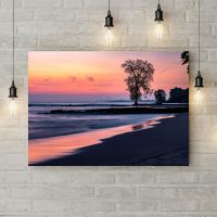 Картина на холсте Вечер у воды, 50х35 см