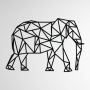 Об'ємна 3D картина з дерева Объемная 3D картина из дерева Слон, 50x50 см