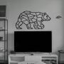 Об'ємна 3D картина з дерева Объемная 3D картина из дерева Полярный медведь, 100x52 см