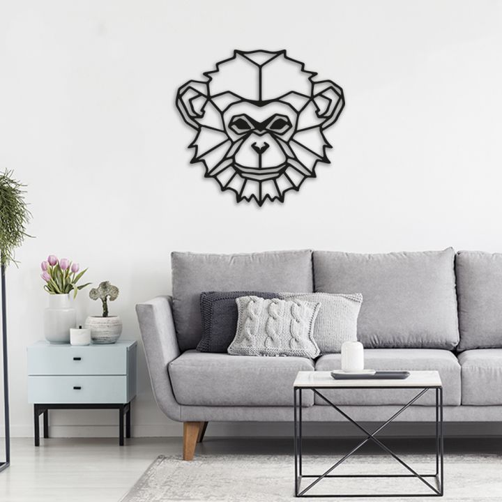 Об'ємна 3D картина з дерева Объемная 3D картина из дерева Обезьяна, 70x65 см