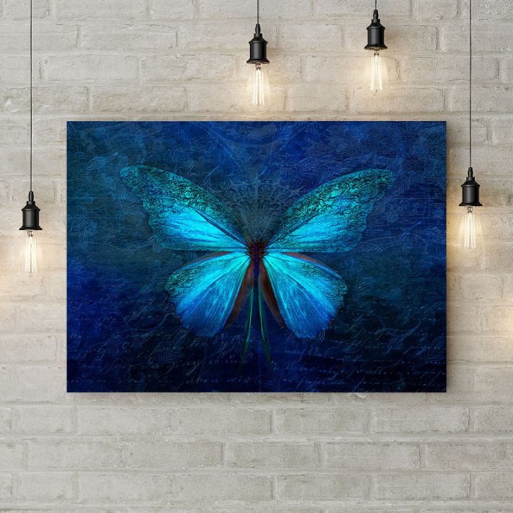Картина на холсте Neon butterfly, 50х35 см
