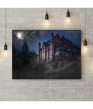 Картина на холсте Дом-призрак, 50х35 см
