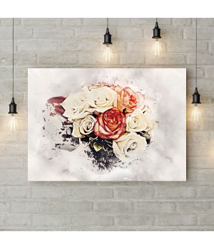 Картина на полотні Букет із троянд арт 50х35 см