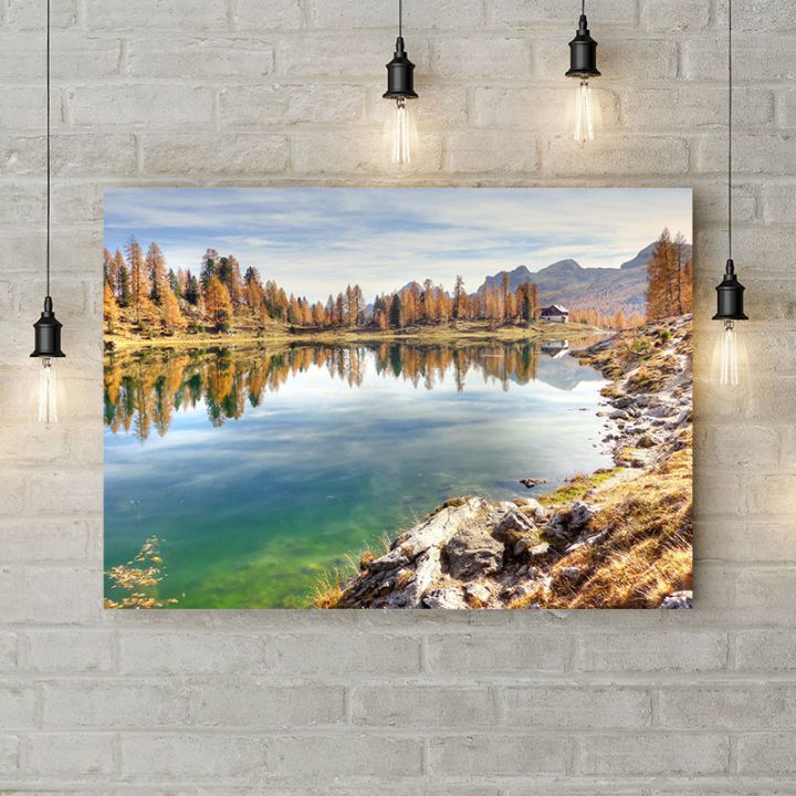 Картина на холсте Река в горах, 50х35 см