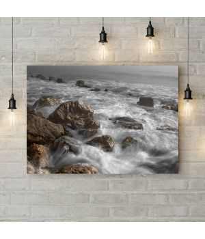 Картина на холсте Вода и камни, 50х35 см