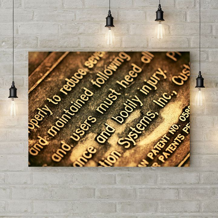 Картина на холсте Metal text, 50х35 см